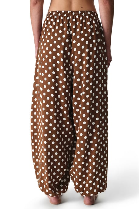Hochtaillierte Polka-Dot Weitbein-Hosen - Image 4