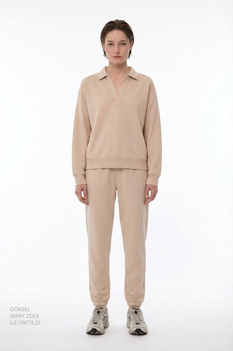 Oversized Strickpullover mit Knopfkragen - Image 4