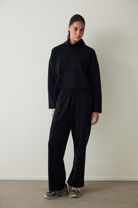 Damen Kurzes Stehkragen Sweatshirt - Image 2