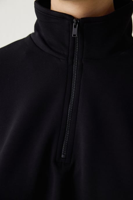 Damen Crop-Half-Zip Sweatshirt - Image 4