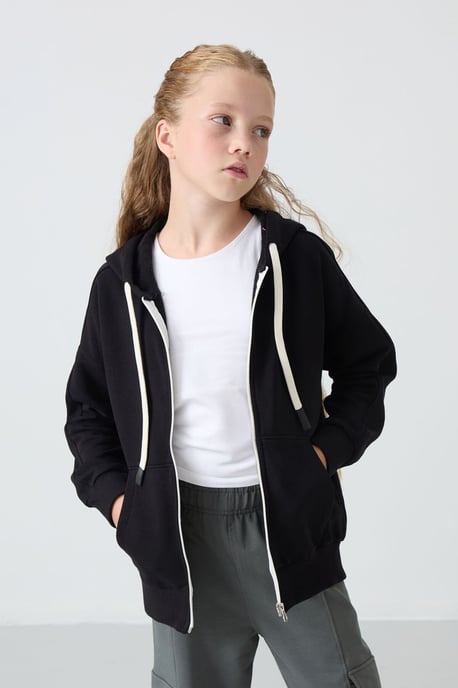 Jugend Unisex Kapuzenzip-Sweatshirt - Image 3