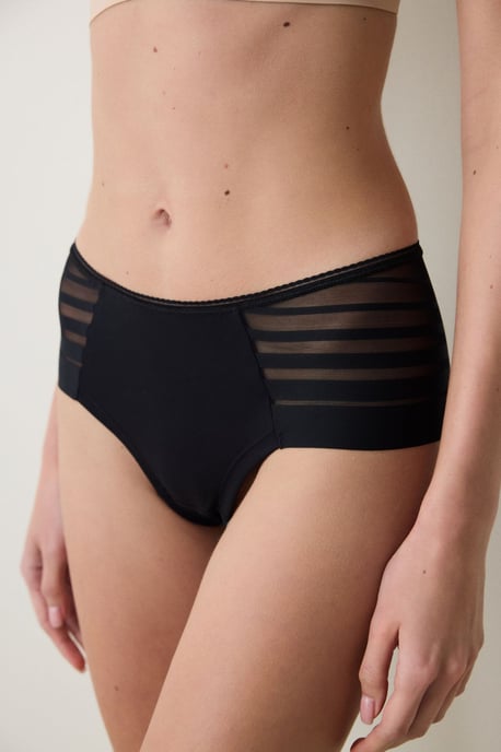 Gestreifte Mittelbund-Hipster-Unterhose - Image 1