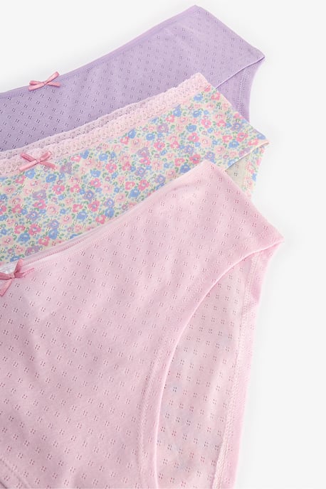 3er-Pack Mid-Waist Blumen Baumwolle Hipster Slips - Image 2