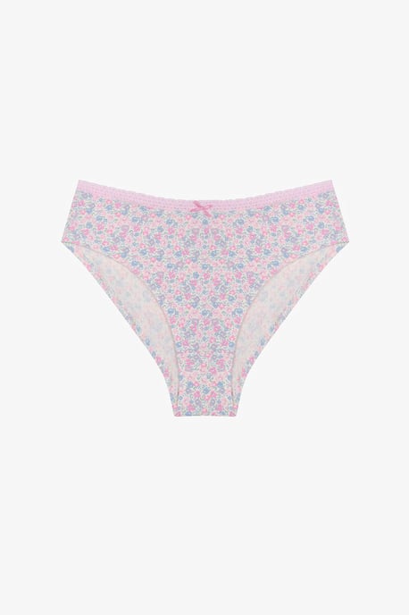 3er-Pack Mid-Waist Blumen Baumwolle Hipster Slips - Image 5
