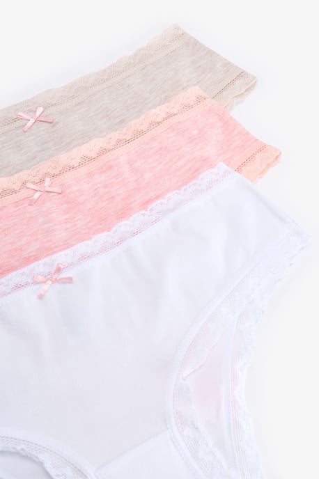 3er-Pack Baumwoll-Hipster-Unterhosen mit Spitze - Image 5