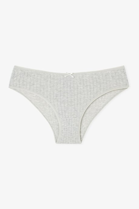 3er-Pack Baumwollrippenslip mit mittlerer Taille - Image 2