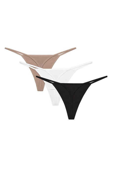 3er-Pack Mid-Waist Baumwoll-Thongs - Image 2