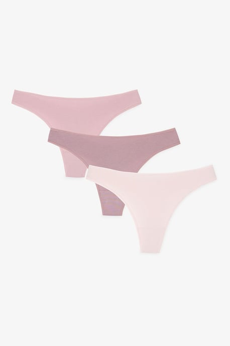 3er-Pack Baumwolle-Elasthan Mid-Waist String - Image 2
