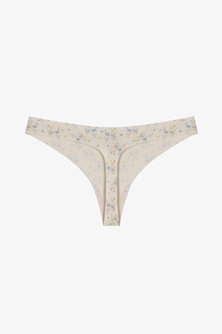 Blumenmuster Strick-Tangaslips - Image 2