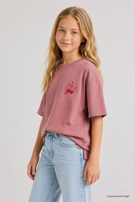 Jugend Baumwoll-Elasthan T-Shirt - Image 2