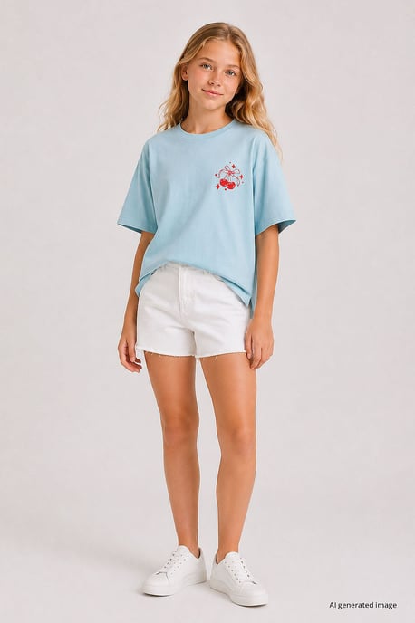 Jugend Baumwoll-Elastan T-Shirt - Image 2