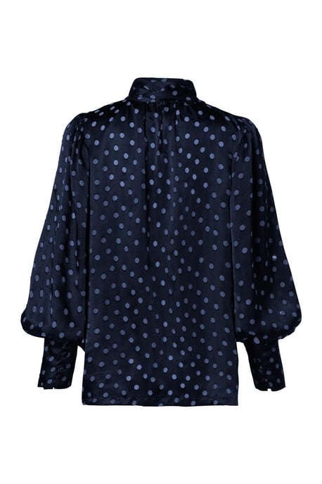 Caroline Tensen Bluse mit Clova-Print, Marineblau - Image 4