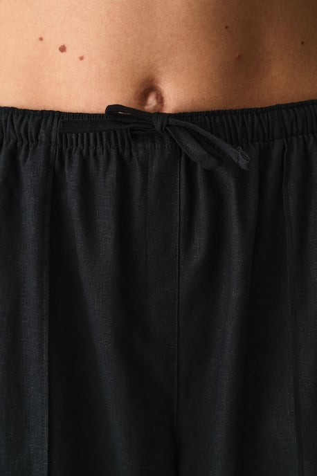 Damen Leinen-Viskose Weite Sweatpants - Image 3