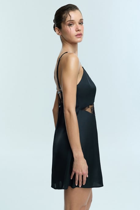 Satin-Midi-Unterkleid mit Spitzenbesatz - Image 3
