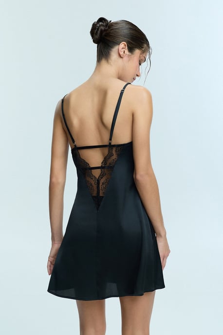 Satin-Midi-Unterkleid mit Spitzenbesatz - Image 5