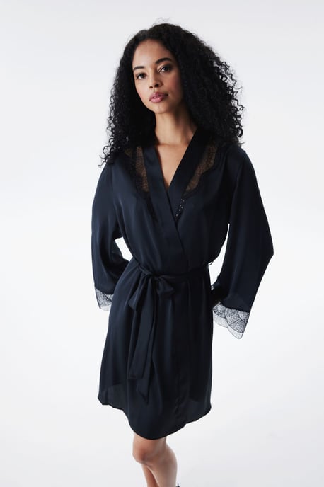 Damen kurze Strickrobe mit Bindegürtel - Image 2