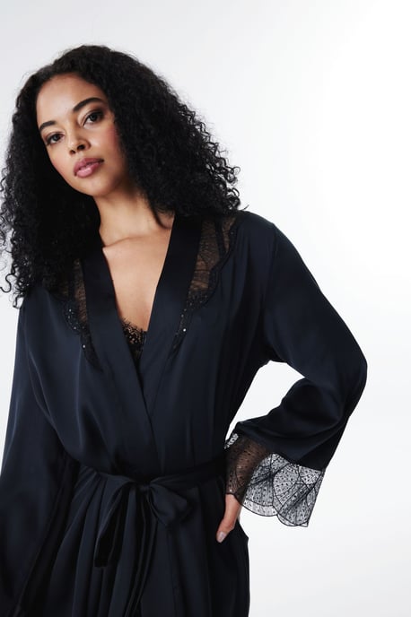 Damen kurze Strickrobe mit Bindegürtel - Image 4