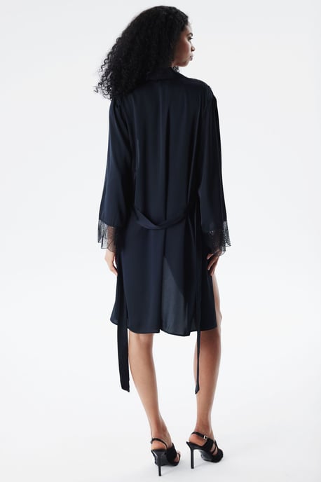 Damen kurze Strickrobe mit Bindegürtel - Image 5