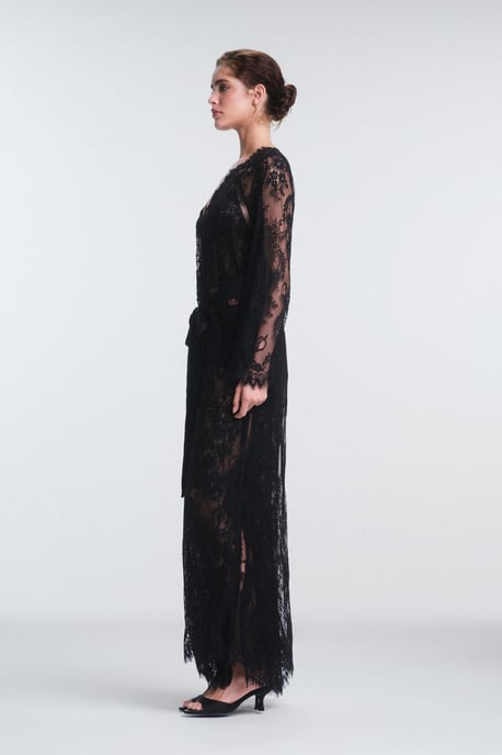 Bestickte Maxi-Robe mit Bindegürtel - Image 2