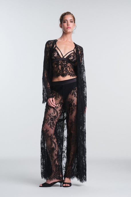 Bestickte Maxi-Robe mit Bindegürtel - Image 4