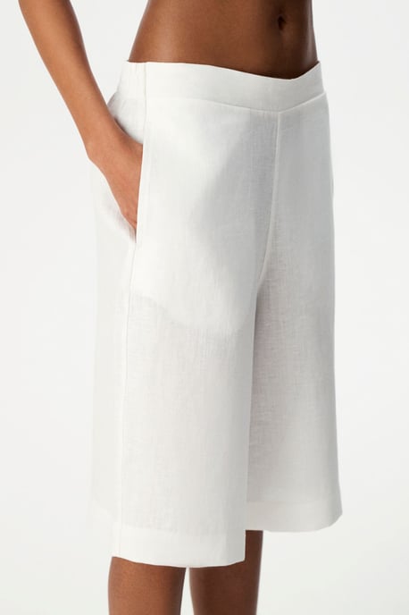 Damen Leinen Maßgeschneiderte Pull-On Shorts - Image 3
