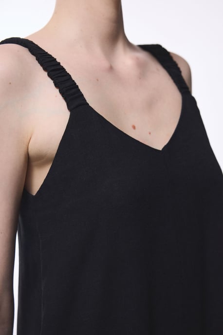 Taillierter V-Ausschnitt Jumpsuit mit geradem Bein und Taschen - Image 4