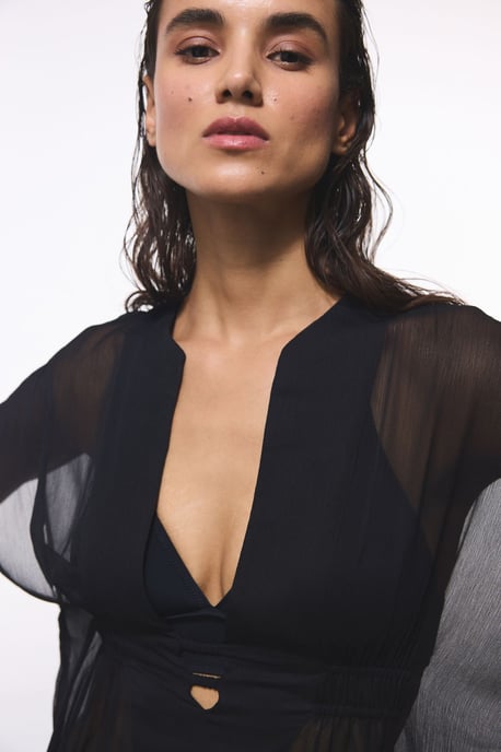 Transparenter Mini-Kimono-Kaftan - Image 3