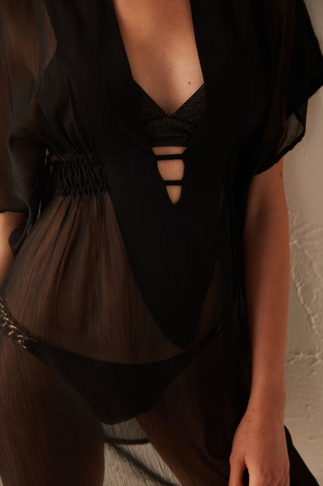 Transparenter Mini-Kimono Strand-Überwurf - Image 3