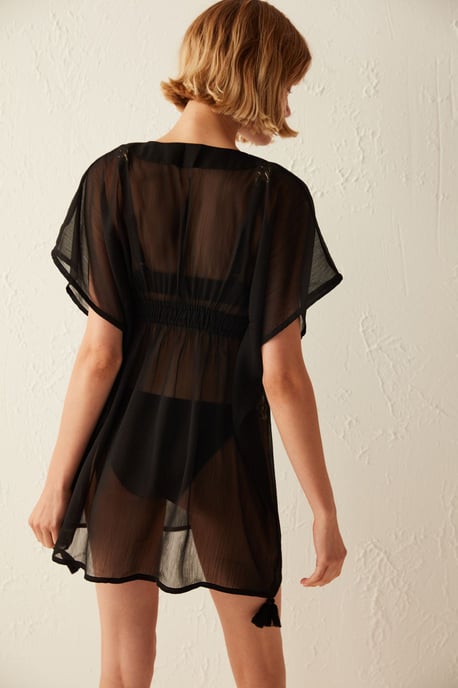 Transparenter Mini-Kimono Strand-Überwurf - Image 4
