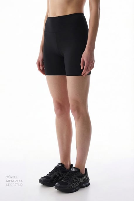 Hochtaillierte Skinny Strickshorts - Image 1