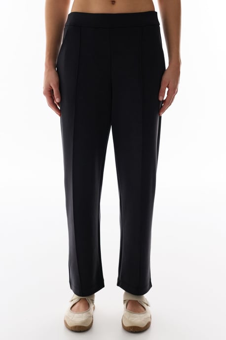 Hosen aus Jersey mit weitem, geradem Bein und mittelhohem Bund - Image 2