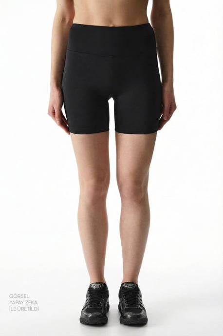 Hochtaillierte Skinny Strickshorts - Image 2