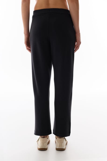 Hosen aus Jersey mit weitem, geradem Bein und mittelhohem Bund - Image 3