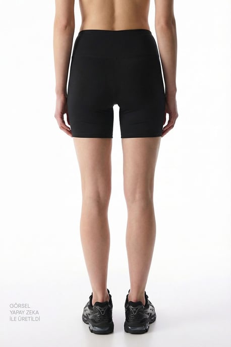 Hochtaillierte Skinny Strickshorts - Image 3