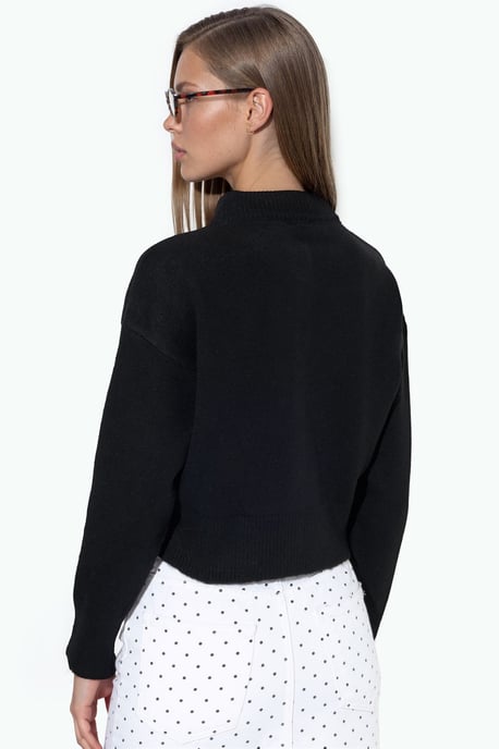 Geknöpfter, gerippter Crop-Cardigan - Image 2