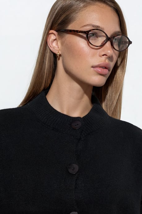 Geknöpfter, gerippter Crop-Cardigan - Image 3