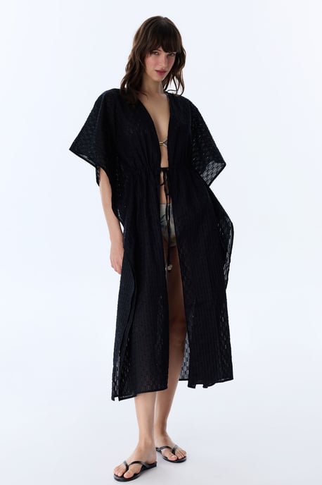 Übergroßer Gewebter Baumwoll-Strandkimono - Image 5