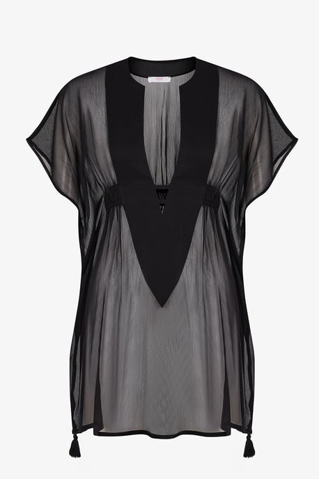 Mini Woven Strandkaftan mit Quasten-Detail - Image 6