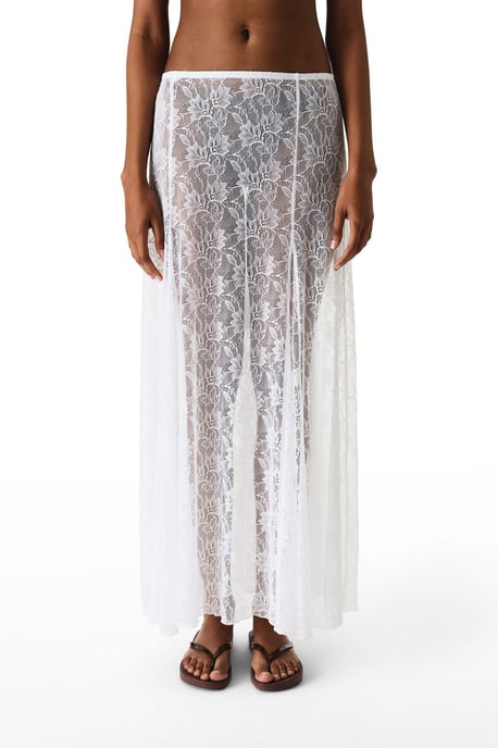 Langer Spitzen-Strick-Maxikleid-Rock - Image 2