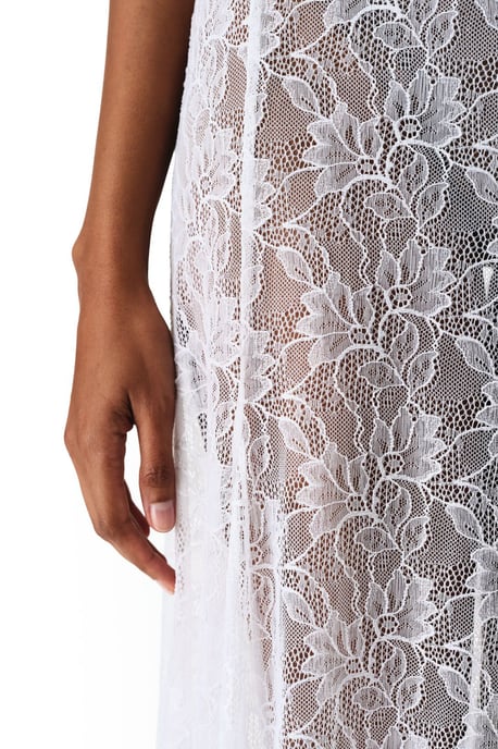 Langer Spitzen-Strick-Maxikleid-Rock - Image 4