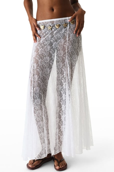 Langer Spitzen-Strick-Maxikleid-Rock - Image 5