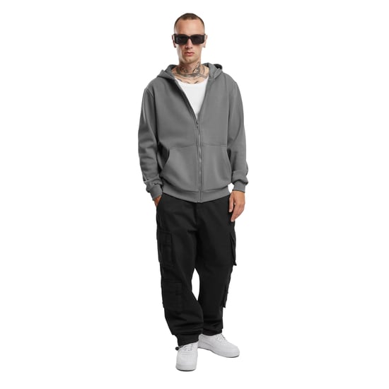 Urban Classics - "Cozy" Kapuzenpullover Durchgehender Reißverschluss für Herren (Wolkengrau) - Image 1