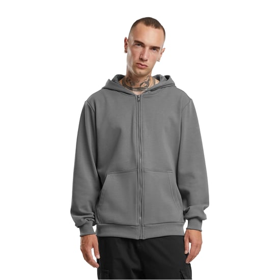 Urban Classics - "Cozy" Kapuzenpullover Durchgehender Reißverschluss für Herren (Wolkengrau) - Image 2