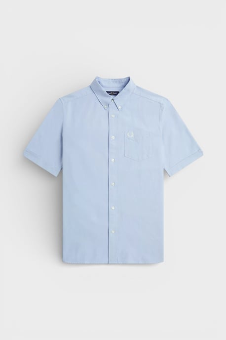 Fred Perry Kurzarmhemd, Hellgrau - Image 1