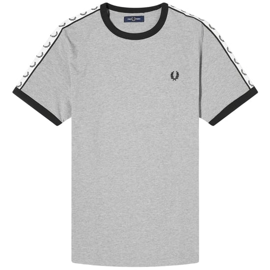 Fred Perry Tapeed Ringer Steel Marl T-shirt - Image 1