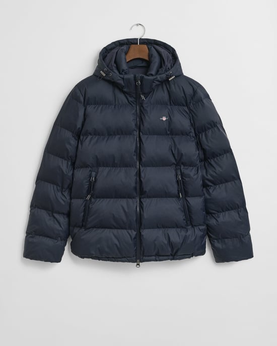 Aktive Cloud Langarmlogo-Detail Regular Fit Pufferjacke in Marineblau - Image 4