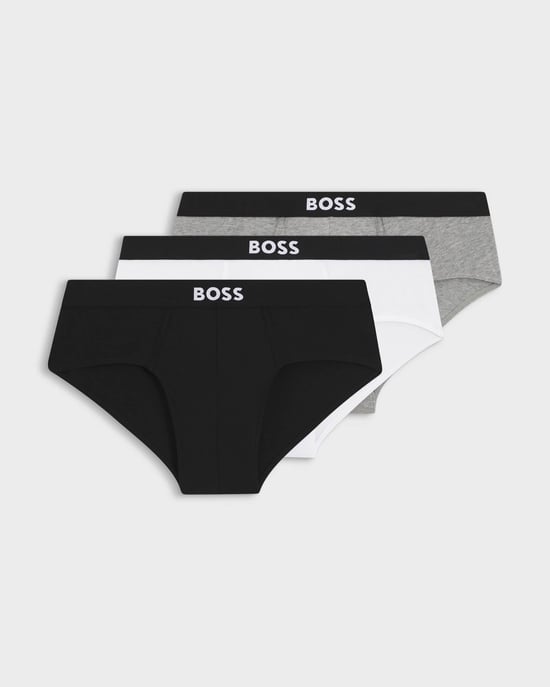 Herren Boss 3er-Pack Logo Slip in verschiedenen Farben - Image 4