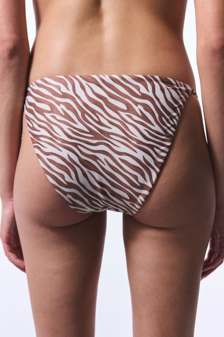 Zebra-Print Bikinislip mit Knoten seitlich - Image 2