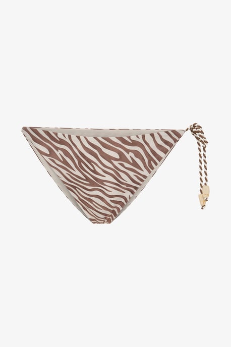 Zebra-Print Bikinislip mit Knoten seitlich - Image 5