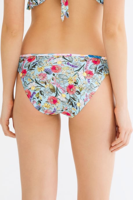 Blumige Bikini-Höschen mit Rüsche in Mid-Waist-Design - Image 3